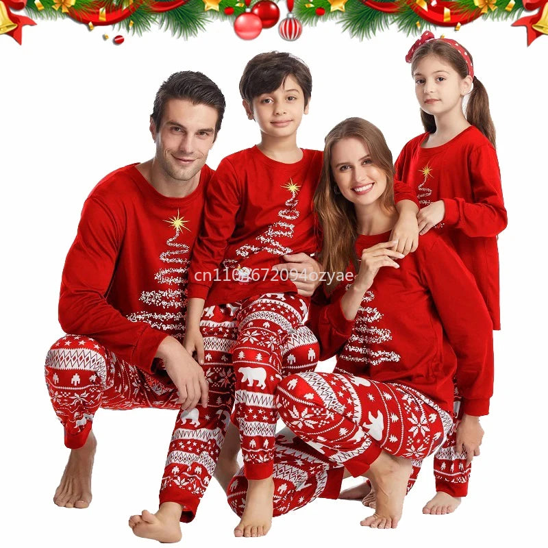 Family Matching Christmas Pajamas Set 2026 Xmas Father Mother Daughter Family Look Clothes Adult Kids Sleepwear Pyjamas Outfits