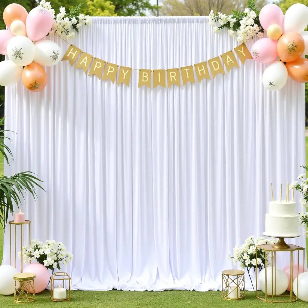 Polyester Wedding Backdrop Curtain For Parties And Events