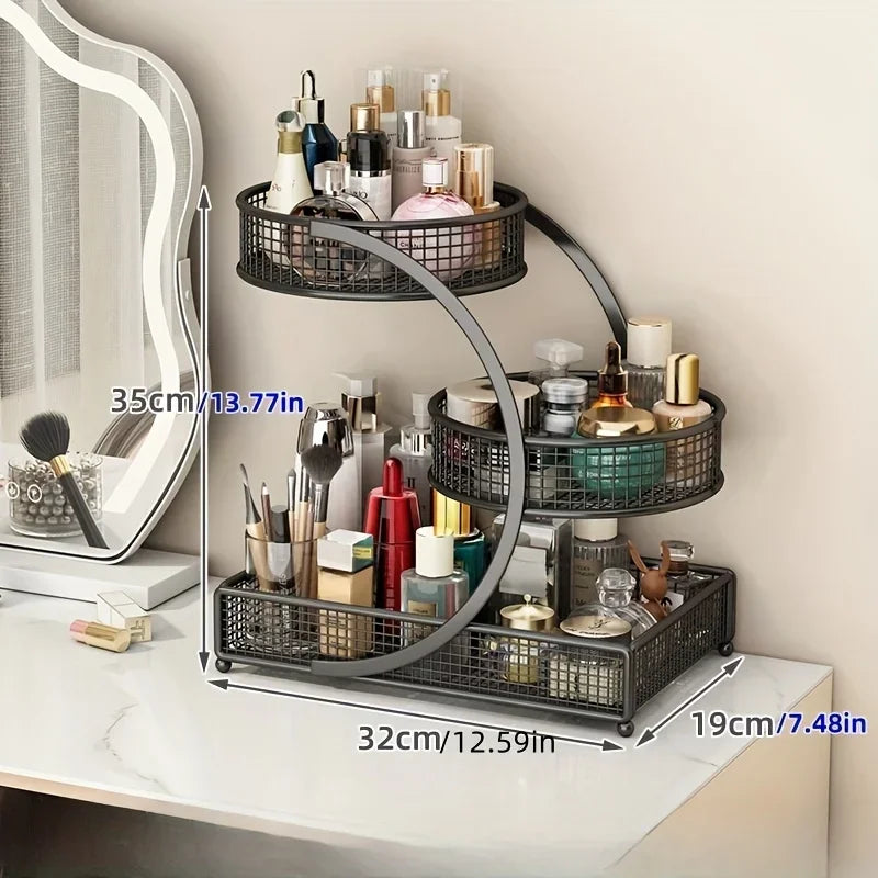 Hign Concerned Metal Makeup Storage Rack Cosmetic Organizer