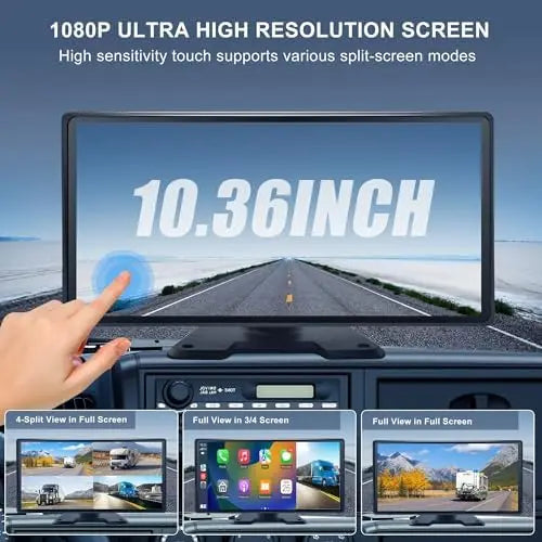 YTYIN Truck Camera System 4CH 1080P Dash Cam Wireless CarPlay