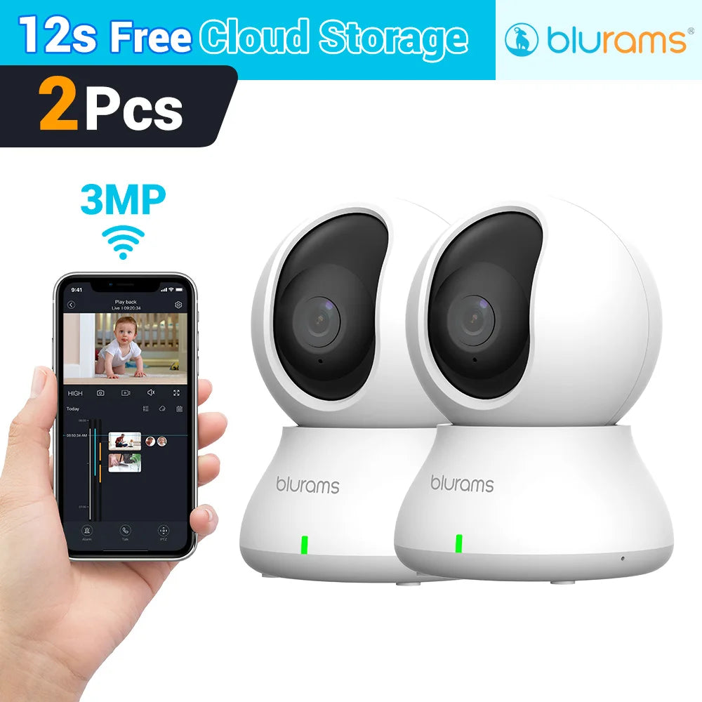 Blurams 2K Baby Monitor Camera Home Security With Motion