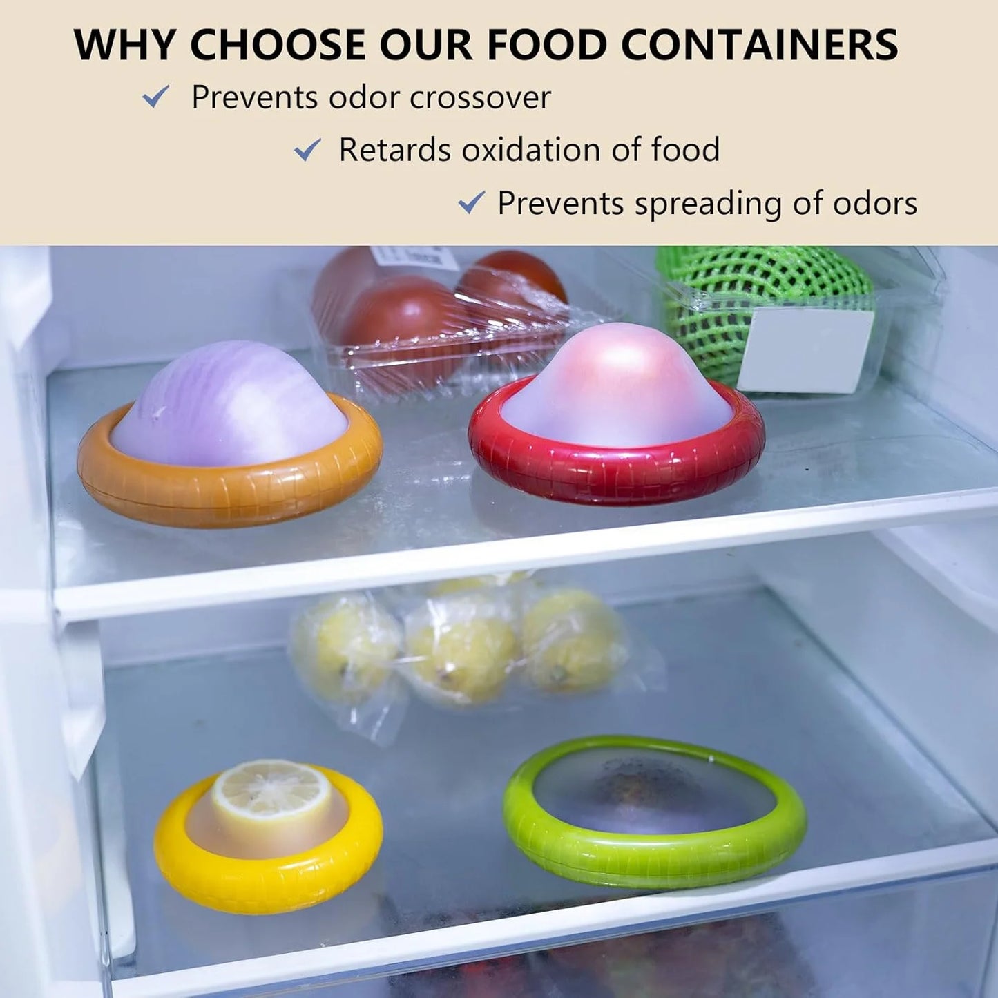 Avocado Saver And Onion Storage Silicone Fruit Box Set