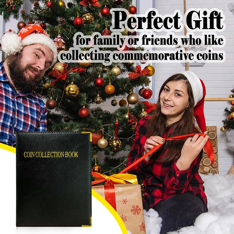 Coin binder Album for coins collection medallions badgesCoin album Replaceable Loose leaf collect Book