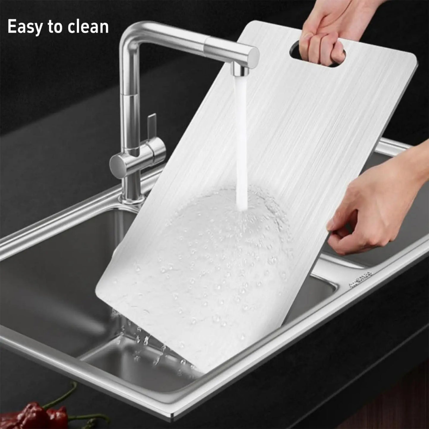 Stainless Steel Cutting Board 304 Double Sided Food Grade Portable