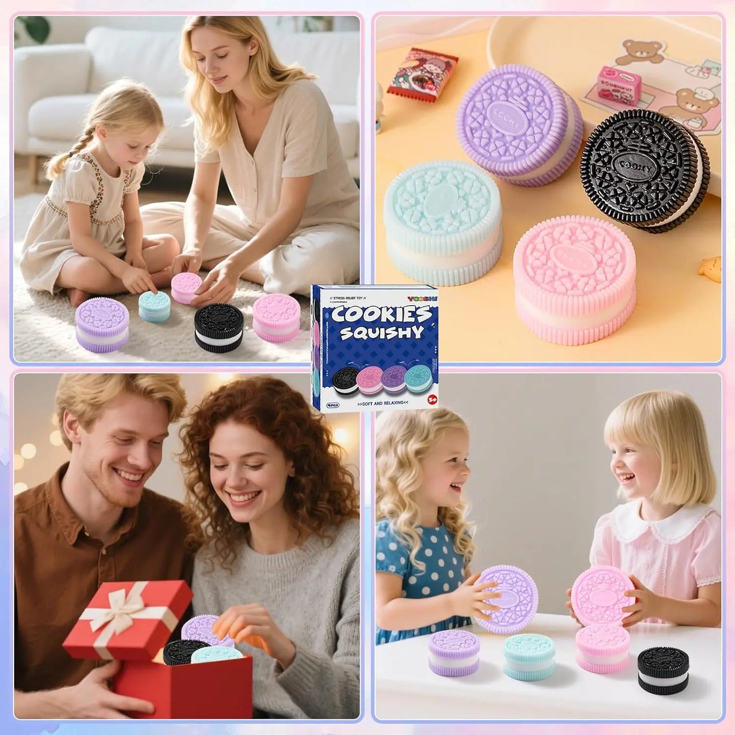Ultra Soft Cookie Squishy Toys For Stress Relief And Focus