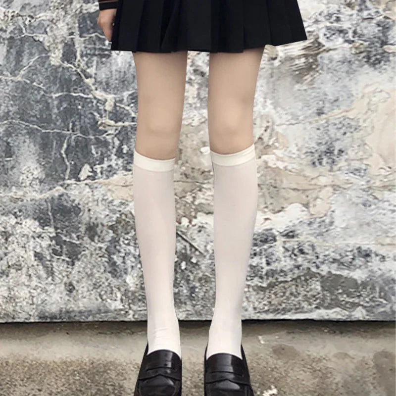 Velvet Knee High Socks For Women Lolita Style Cosplay