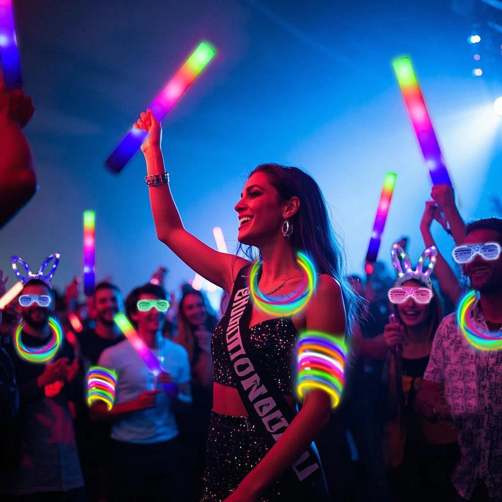 260Pcs Glow Party Decorations Set Neon Lights For Weddings Parties
