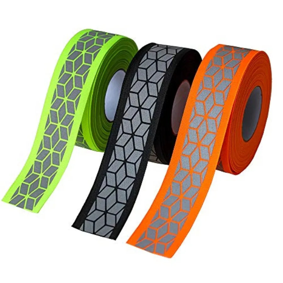 Silver Sew On Reflective Ribbon Tape for Chothing Safety Fabric Webbing Trim Strip 10yard