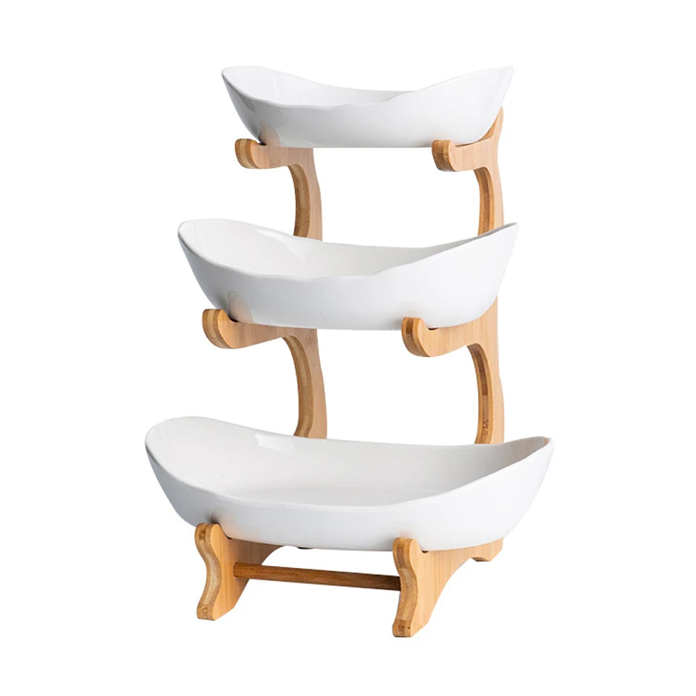 3 Layer Fruit Plate Home Living Room Plastic Snack Dish Creative Modern Dried Fruit Basket Candy Dish Salad Bowl