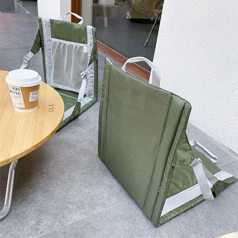 Foldable Stadium Bleacher Chair With Backrest Portable Outdoor Ground Seat