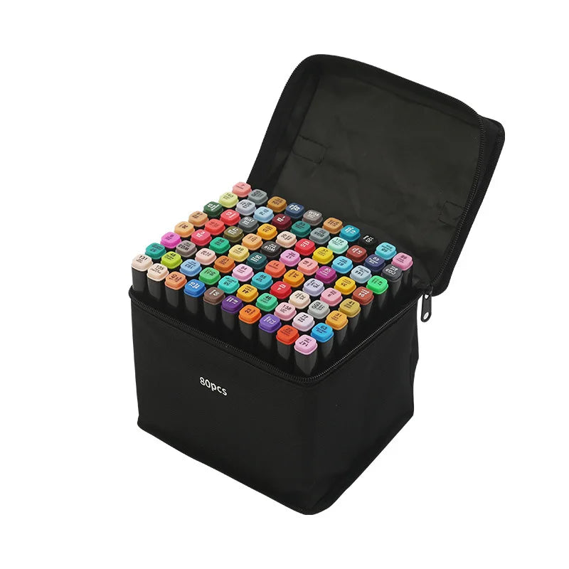 80/168/262 Colors Marker Pen Markers Set Sketch Set Design Double Head Brush Pen Art Supplies Design Marker