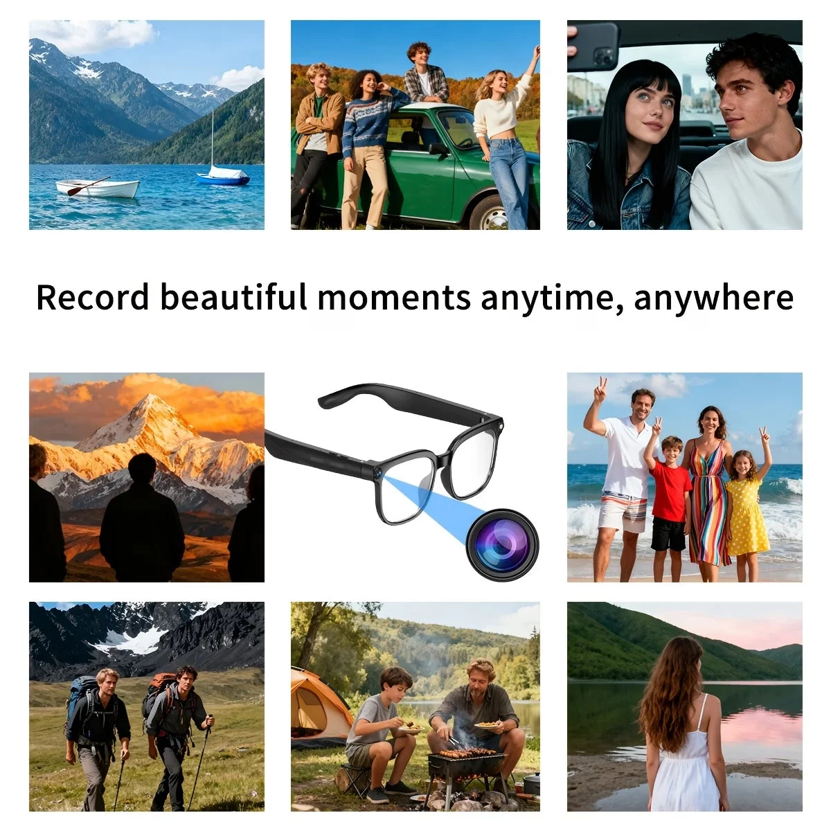 Giinova AI Smart Video Glasses With 8MP Camera And 4K Recording