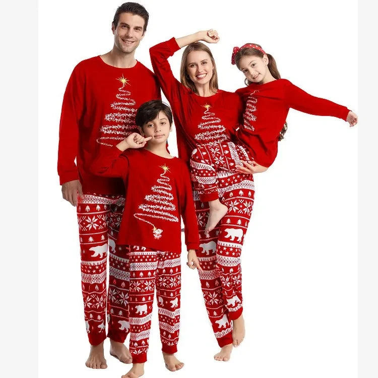 Family Matching Christmas Pajamas Set 2026 Xmas Father Mother Daughter Family Look Clothes Adult Kids Sleepwear Pyjamas Outfits