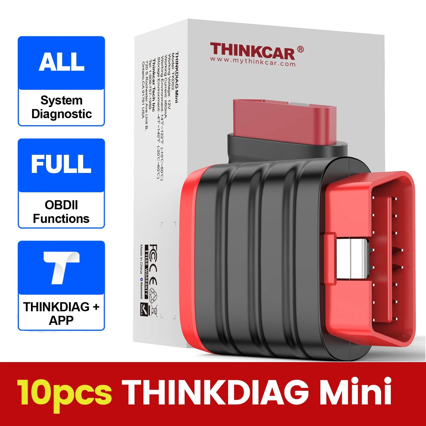 Thinkcar Thinkdiag Mini OBD2 Scanner Bluetooth All System Diagnostics