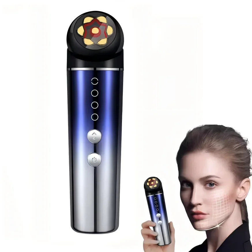 6 In 1 EMS Microcurrent Facial Massager Sonic Vibration Face Lifting Machine LED Photon Skin Tighten Beauty Device 2027