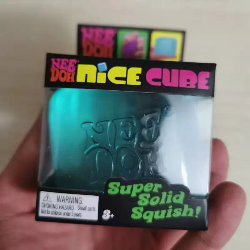 Needoh Nice Cube Sensory Stress Reliever Fidget Tool for Anxiety & Focus Desk Sensory Cube for Adults & Kids