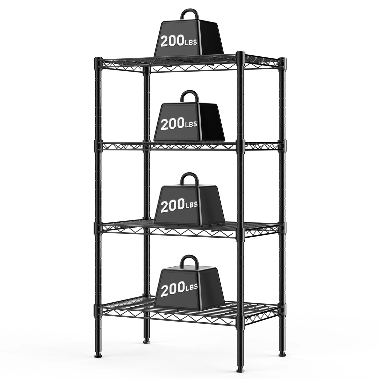 MCQ 3-5 Tier Metal Storage Shelves Adjustable Standing Storage Rack Shelf Heavy Duty Steel Shelving Unit Organizers for Home