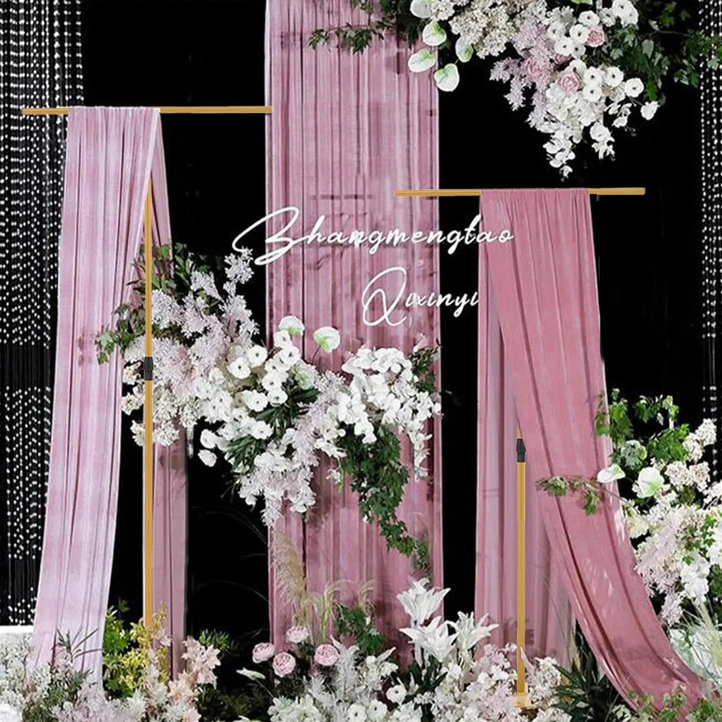 Adjustable Metal Backdrop Stand For Wedding And Party Decor