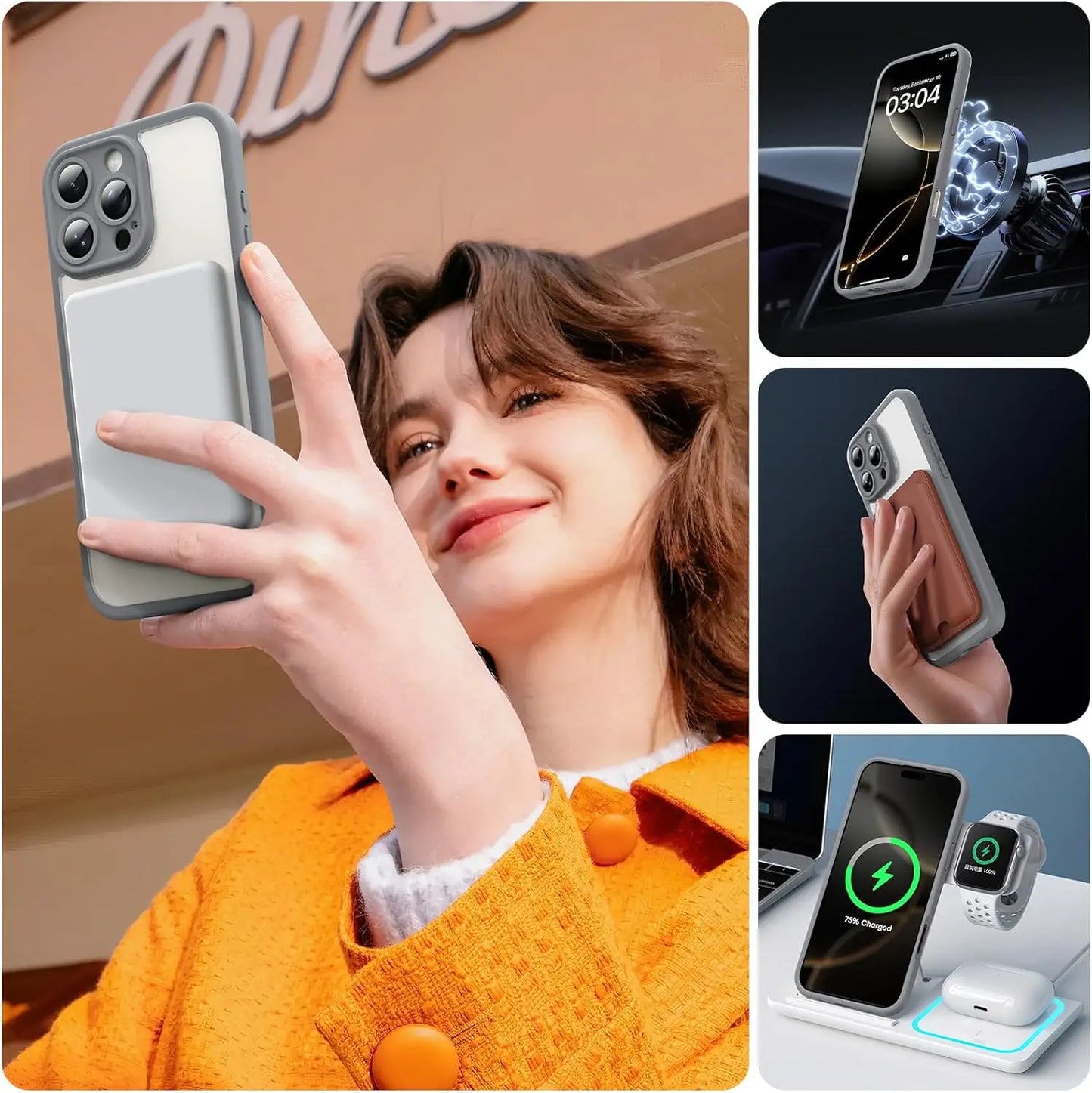 Fancan Ultra Magnetic iPhone 16 Case With Ring Stand