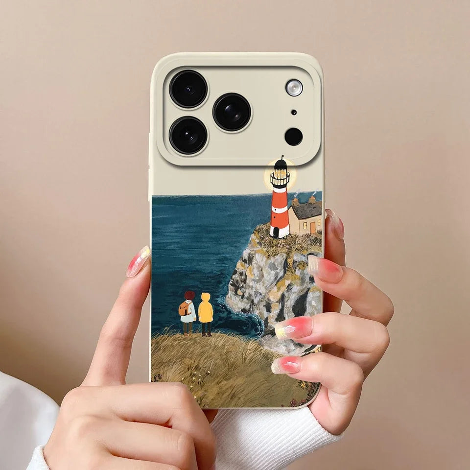 Lighthouse Daisy Sunflower Anti-Fingerprint Case For iPhone 17 Pro Max