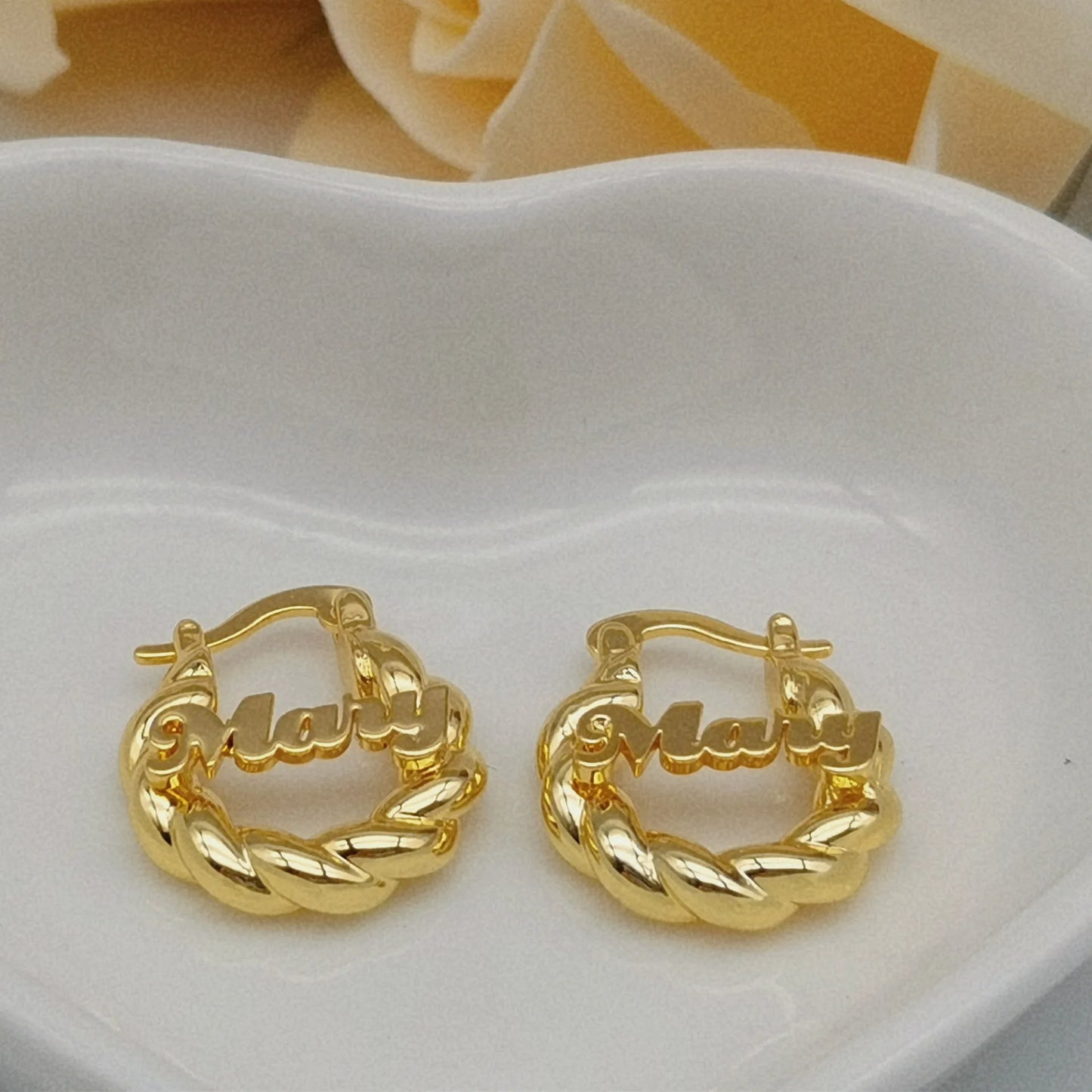 Hiyong Custom Name Jewelry Set Alphabet Necklace Bracelet