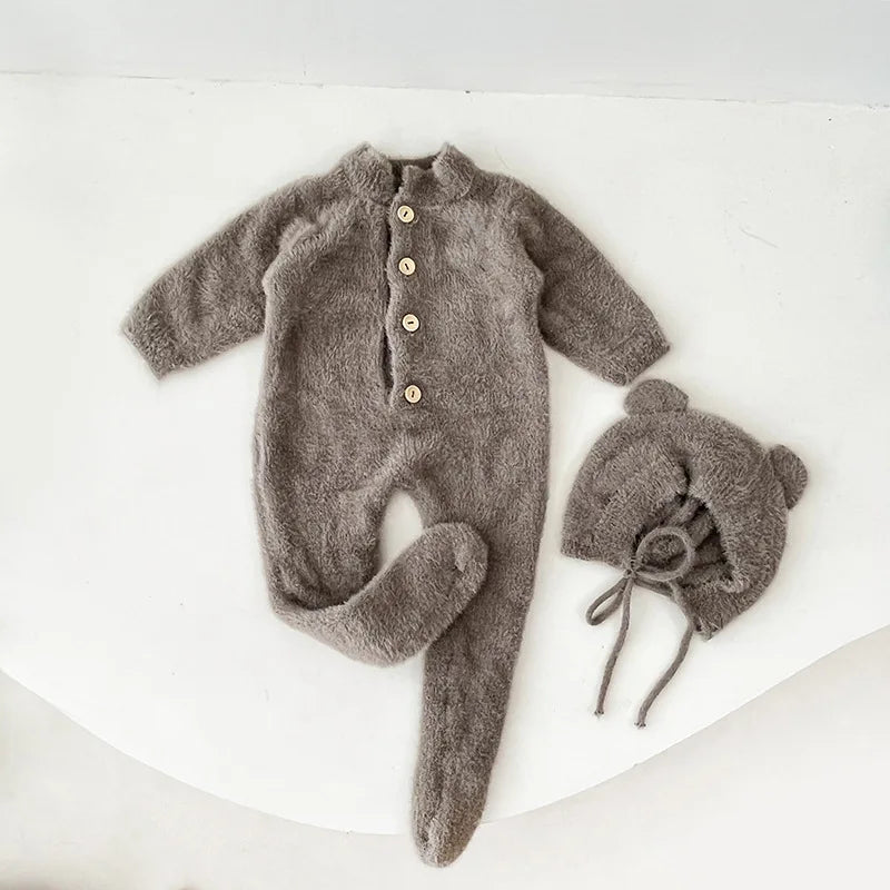 Cantree Baby Winter Romper With Hat Jumpsuit Newborn Unisex