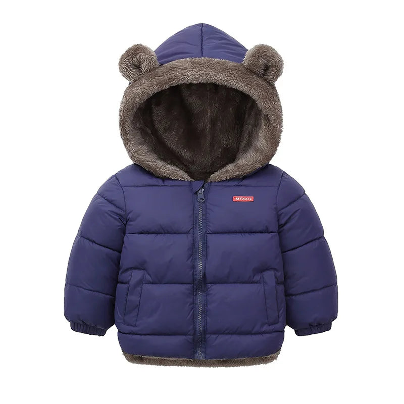 XJYIYUANLCCN Boys Hooded Padded Winter Jacket For Kids