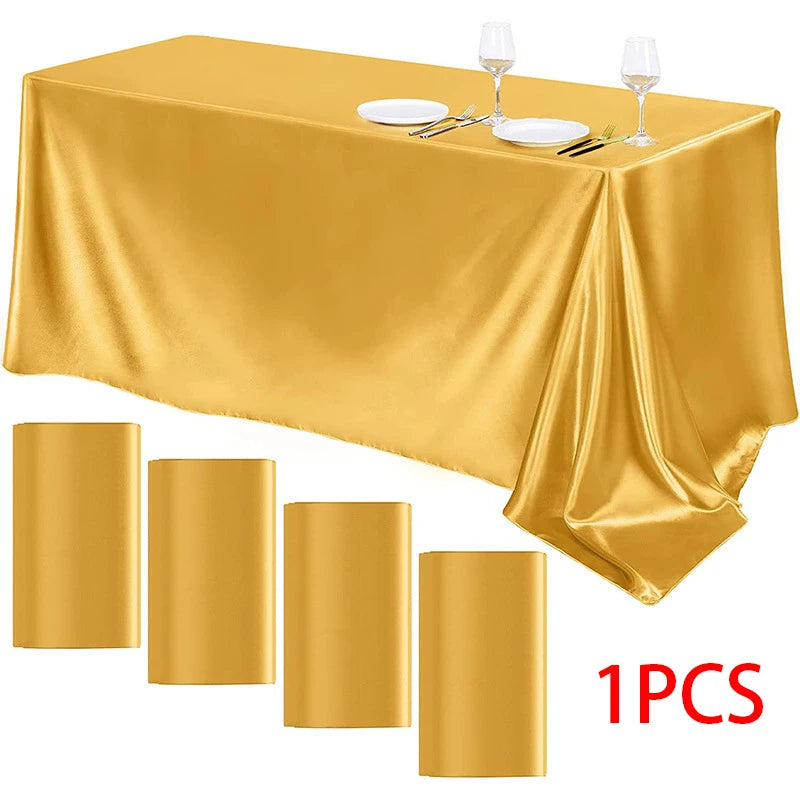 Guangdong Satin Tablecloth For Wedding Banquet And Party