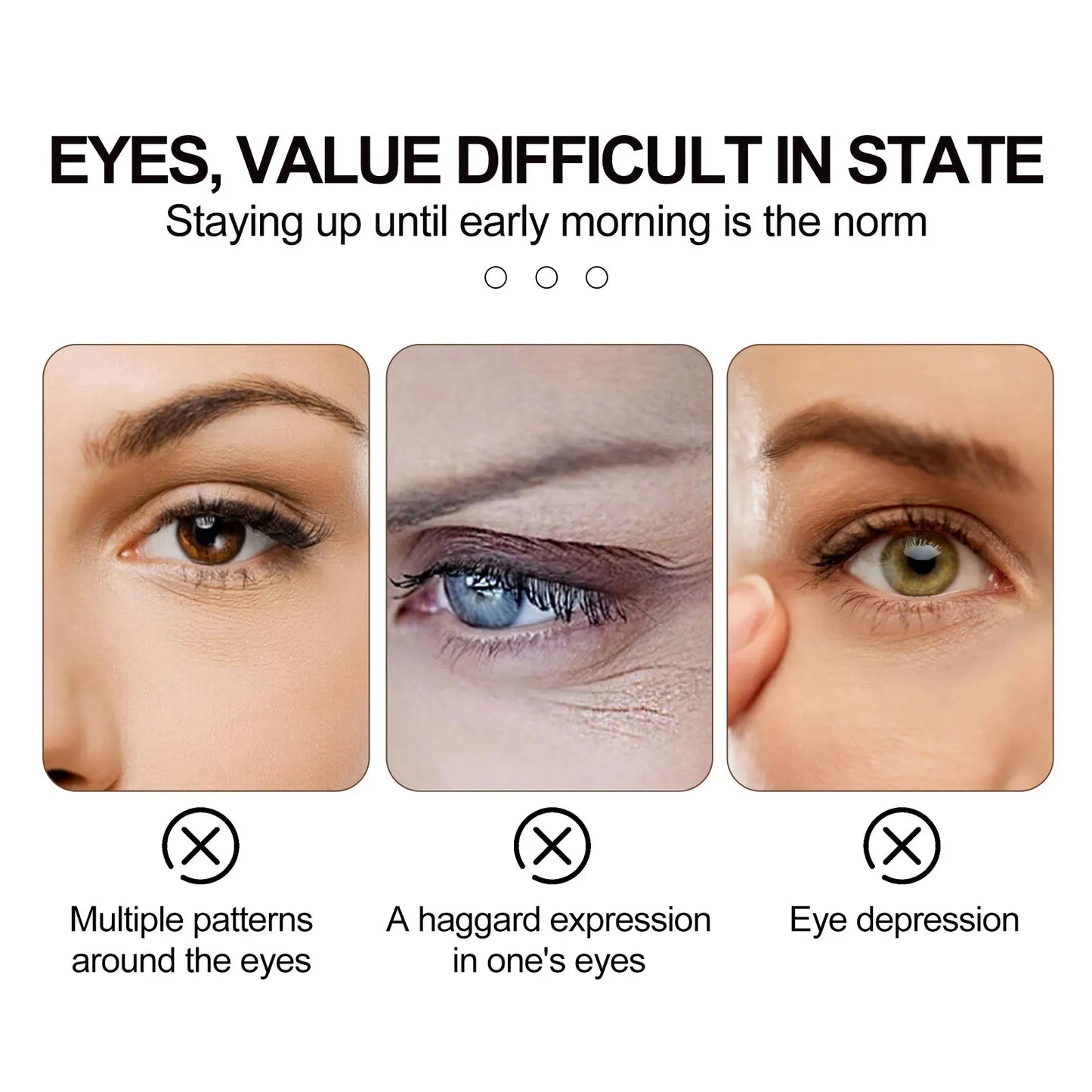 EELHOE Retinol Eye Stick 4g Under Eye Treatment Dark Circle Puffiness Reduction Anti Aging Roller Fine Lines Moisturizing