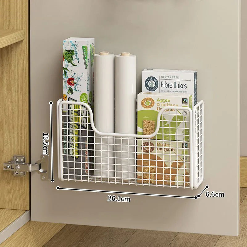 Punch Free Kitchen Cabinet Door Storage Rack Wall Mount