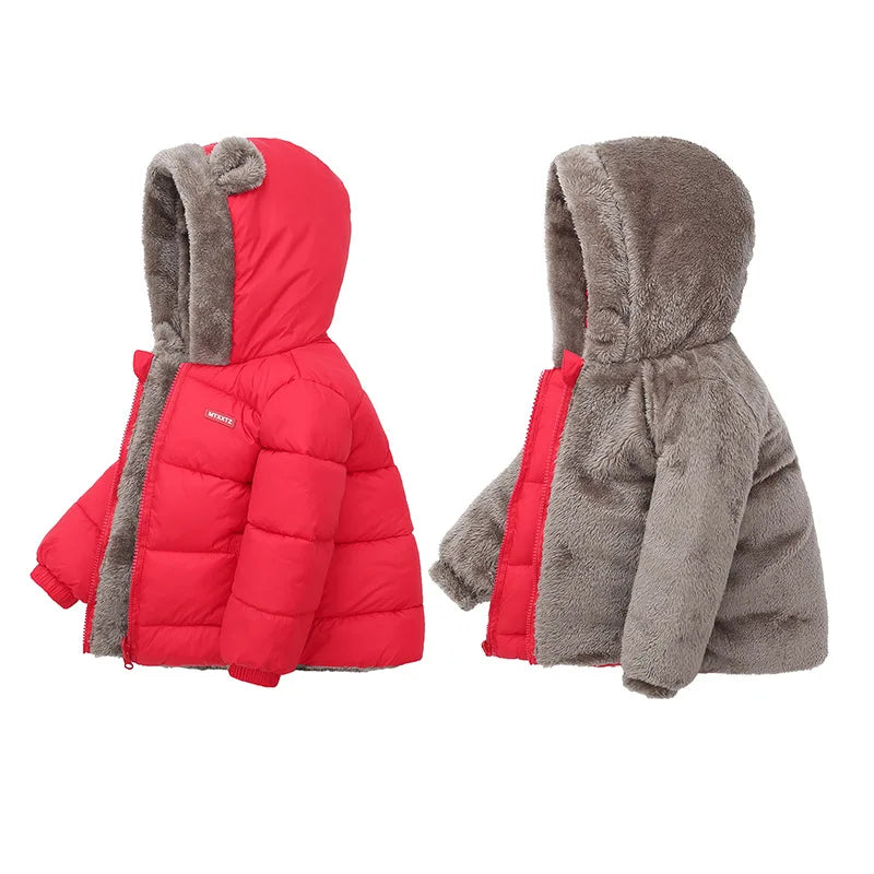 XJYIYUANLCCN Boys Hooded Padded Winter Jacket For Kids