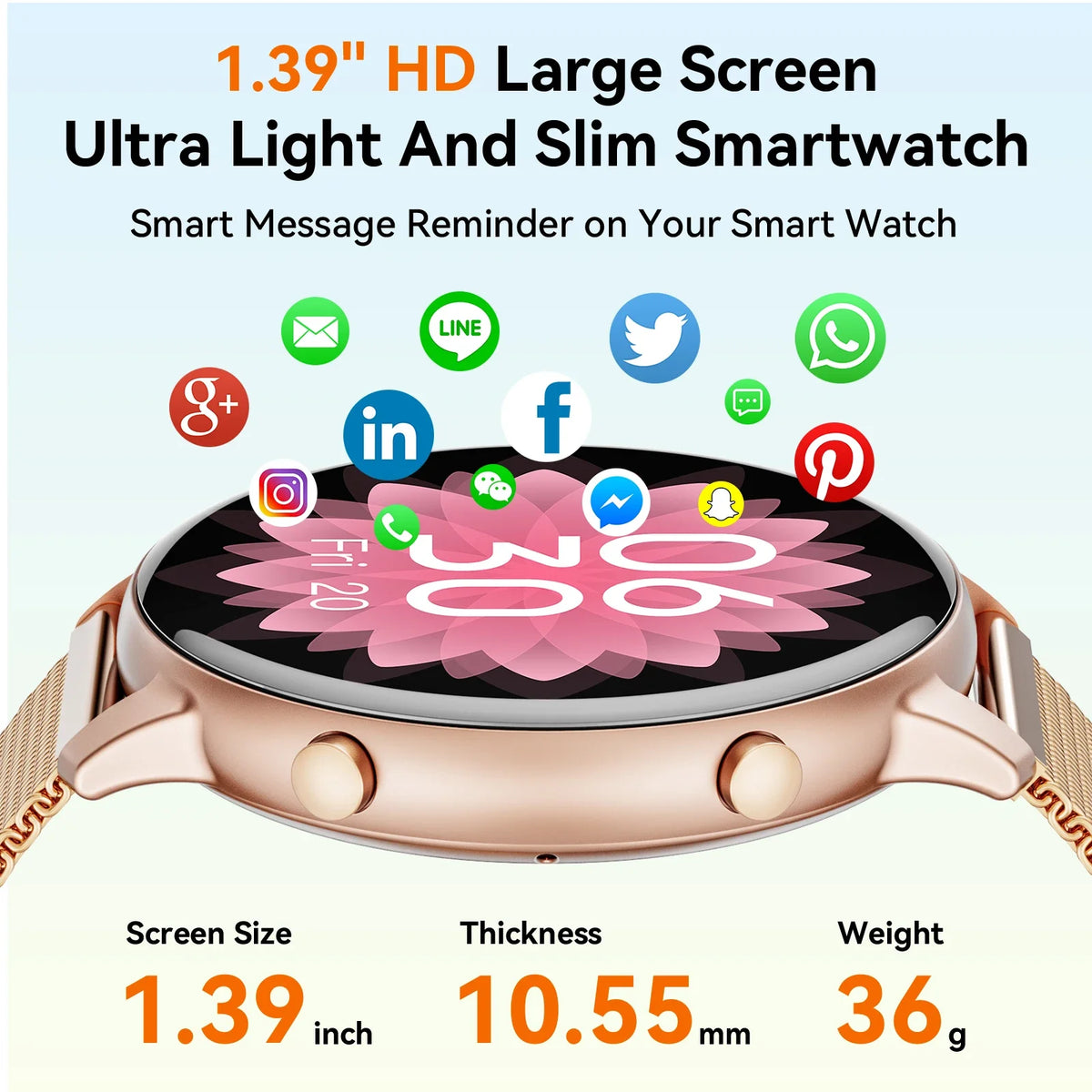 Waterproof Bluetooth Calling Smartwatch With Fitness Heart Rate SpO2 Tracking
