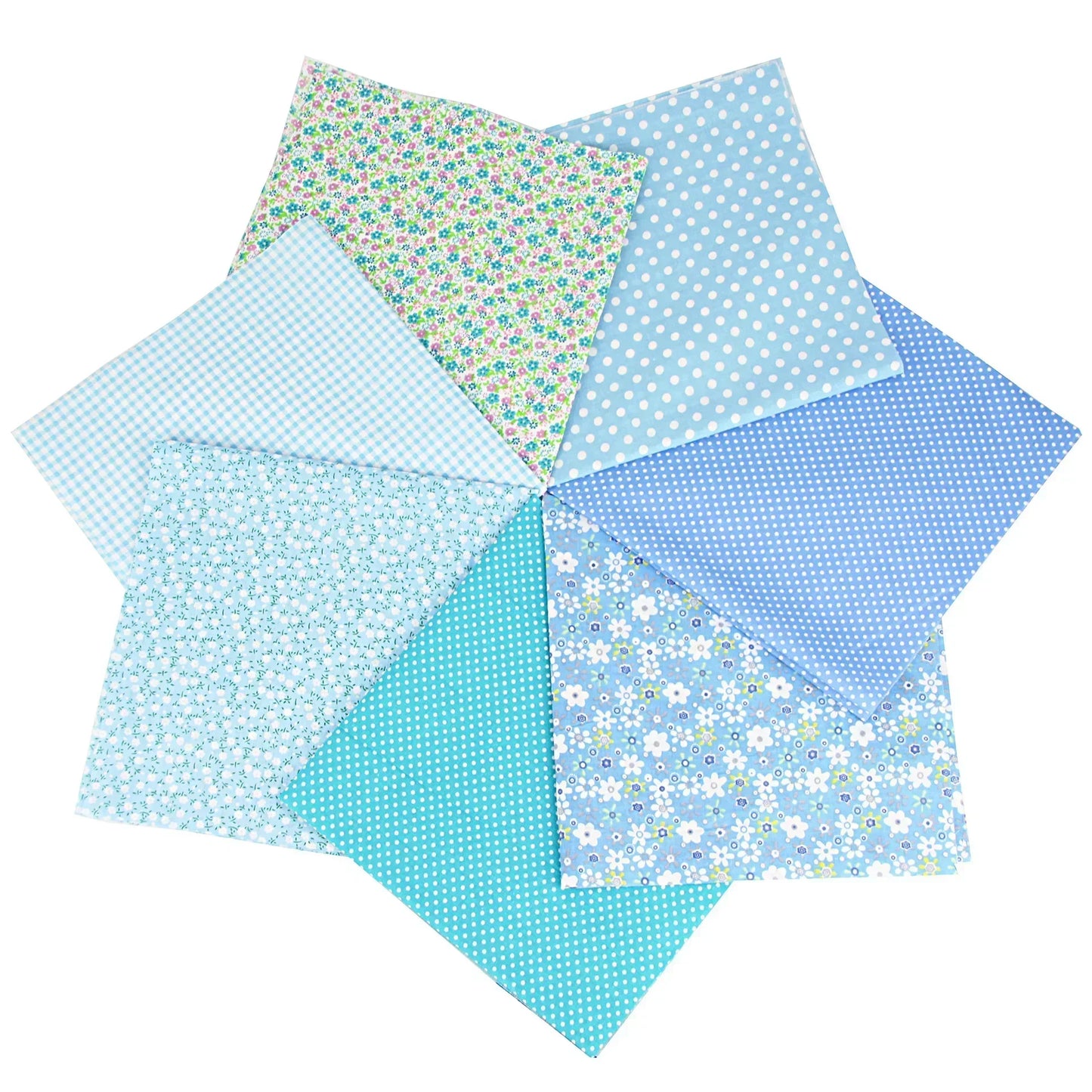 7Pcs 25x25cm Printed Cotton Fabric for Sewing Quilting Fabrics for Patchwork Needlework DIY Handmade Accessories