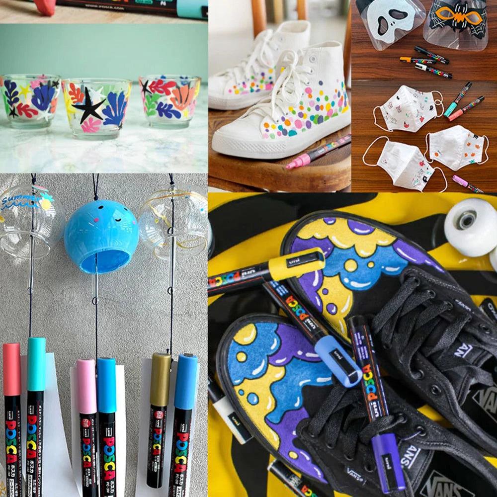 UNI POSCA PC3M Acrylic Marker Set 16 Piece Markers