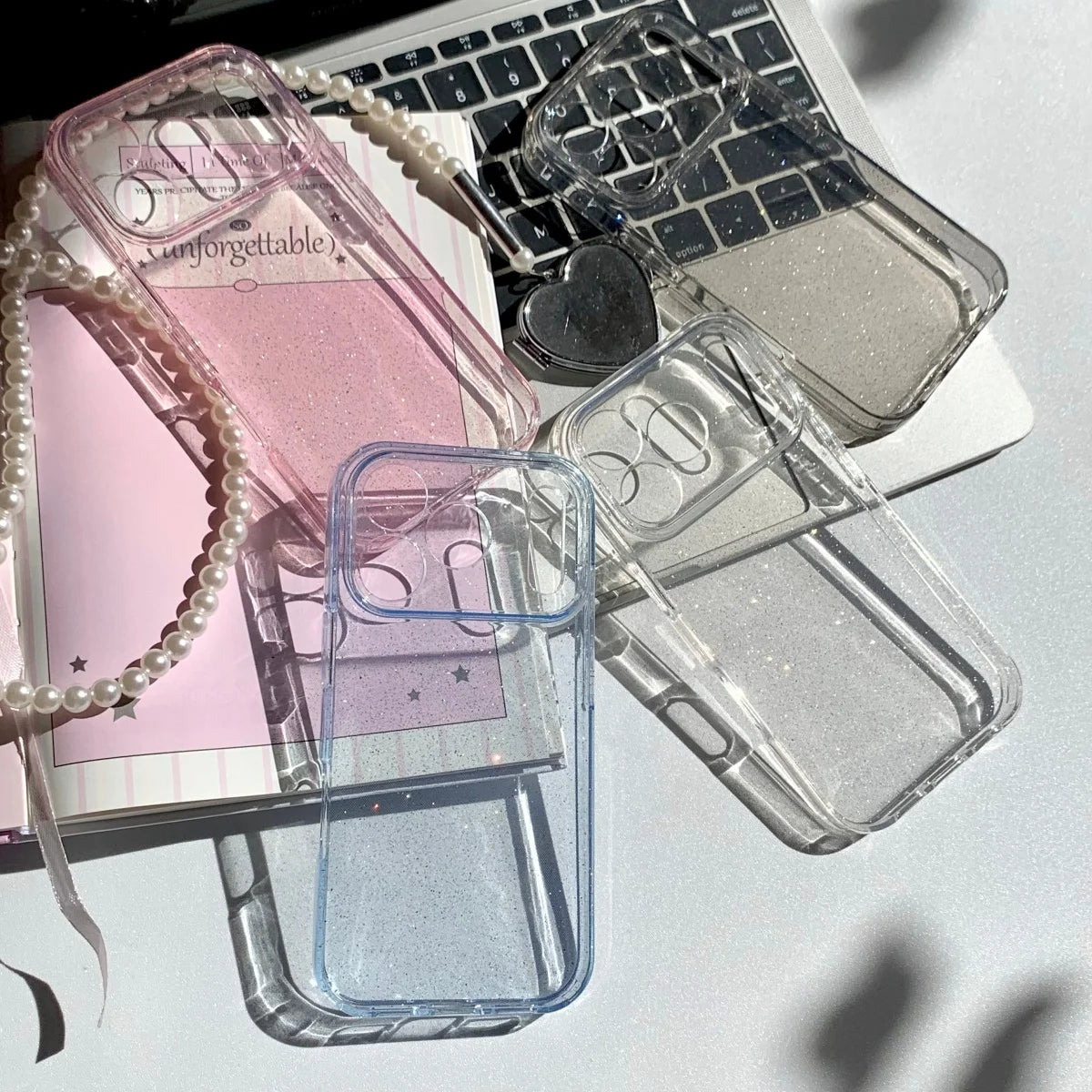 Ultra Thin Glitter Silicone Case for iPhone 13to17 Pro Max