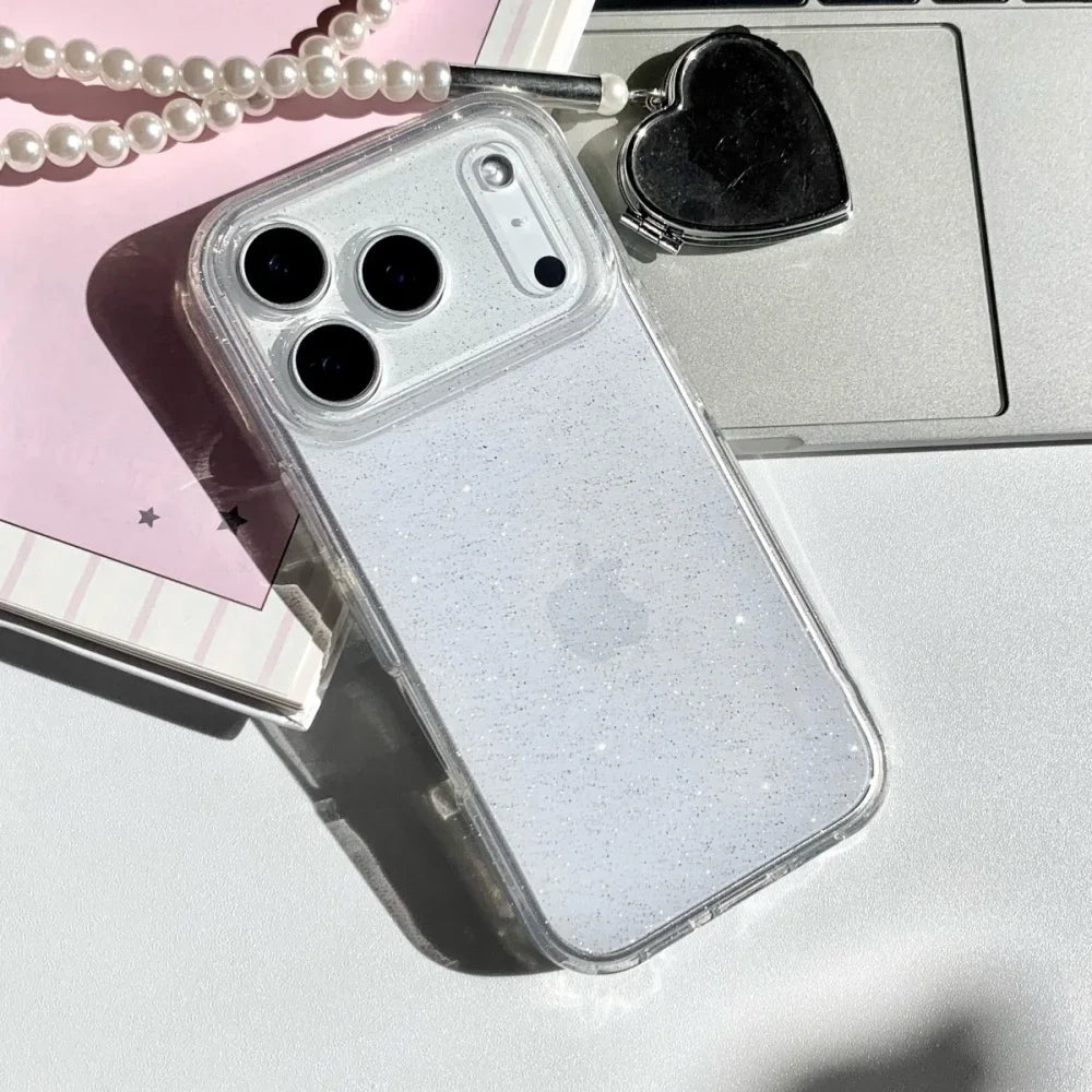 Ultra Thin Glitter Silicone Case for iPhone 13to17 Pro Max