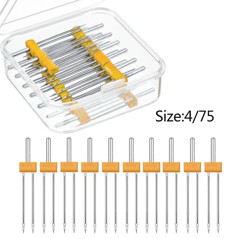 Double Twin Needles With Plastic Box For Household Sewing Machine