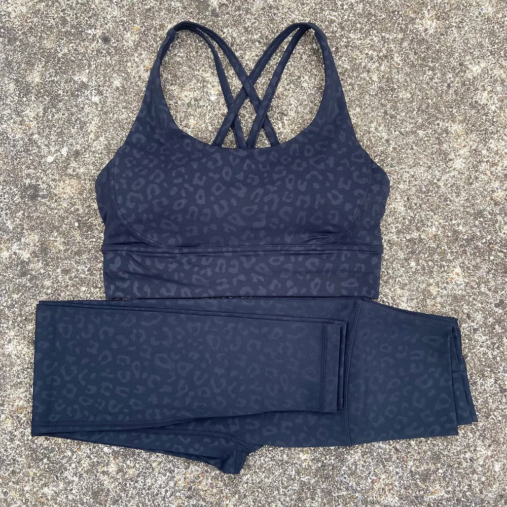Fitness Set With Yoga Bra And High Waist Leggings 2PC
