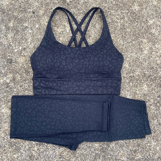Fitness Set With Yoga Bra And High Waist Leggings 2PC
