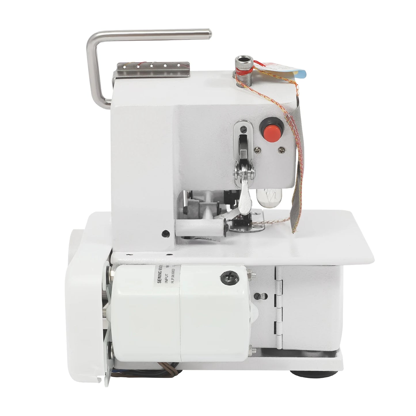 Overlock Machine 4 Thread Electric Sewing Machine 100W 1200SPM Cast Iron Lockstitch Machine for Home Industrial Fabric Sewing