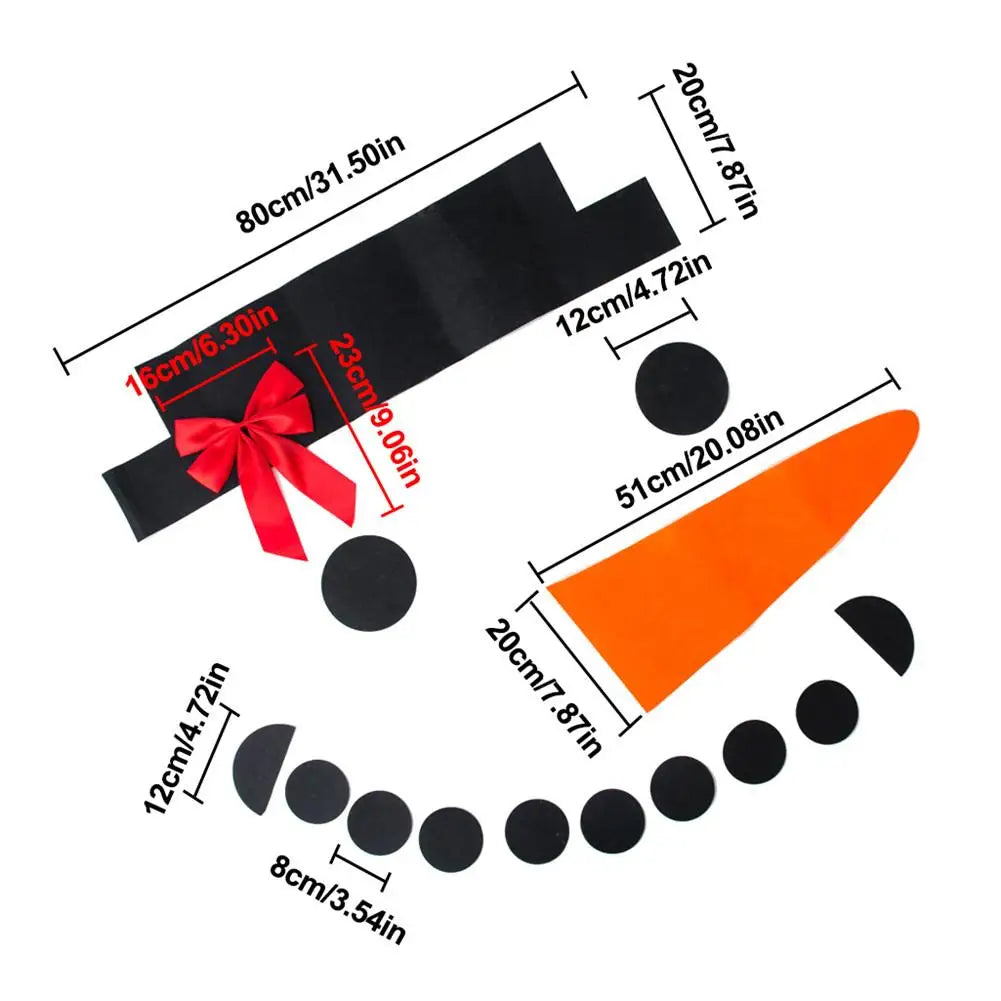 16pc Snowman Decoration Set Outdoor For Garage Door Christmas Decorations