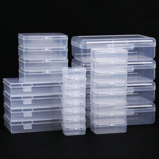 Clear Plastic Storage Boxes With Lids 28 Pack Craft Organizers