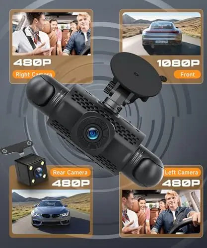YTYIN Rimoody 4Channel 1080P Dash Cam Night Vision Parking Monitor