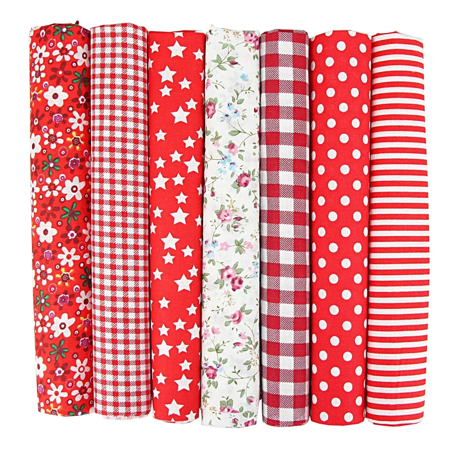 7Pcs 25x25cm Printed Cotton Fabric for Sewing Quilting Fabrics for Patchwork Needlework DIY Handmade Accessories