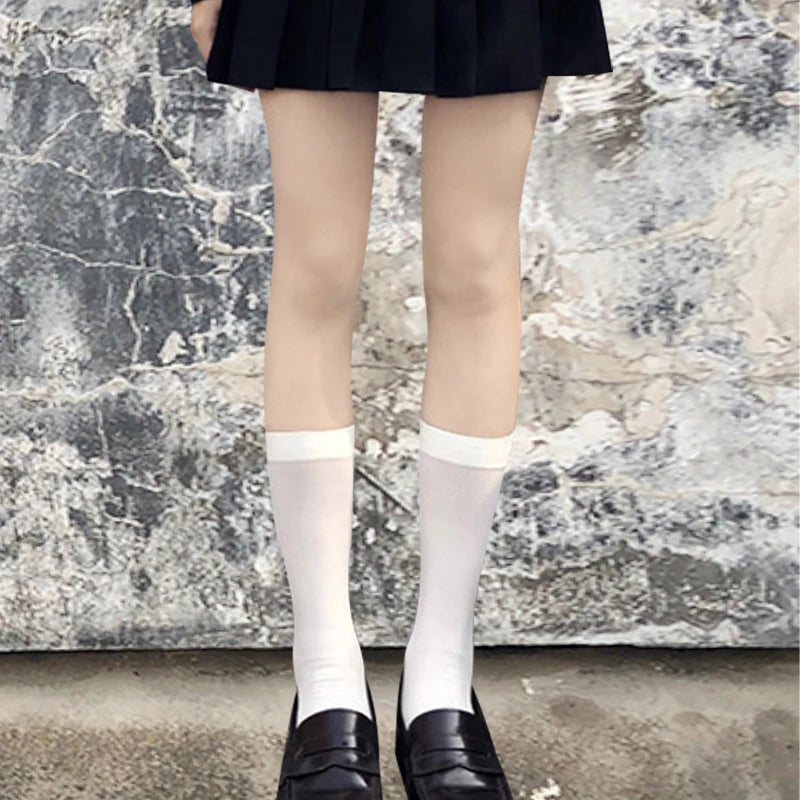 Velvet Knee High Socks For Women Lolita Style Cosplay