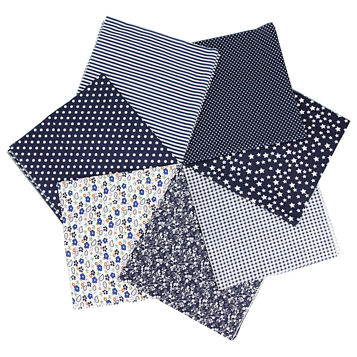 7Pcs 25x25cm Printed Cotton Fabric for Sewing Quilting Fabrics for Patchwork Needlework DIY Handmade Accessories