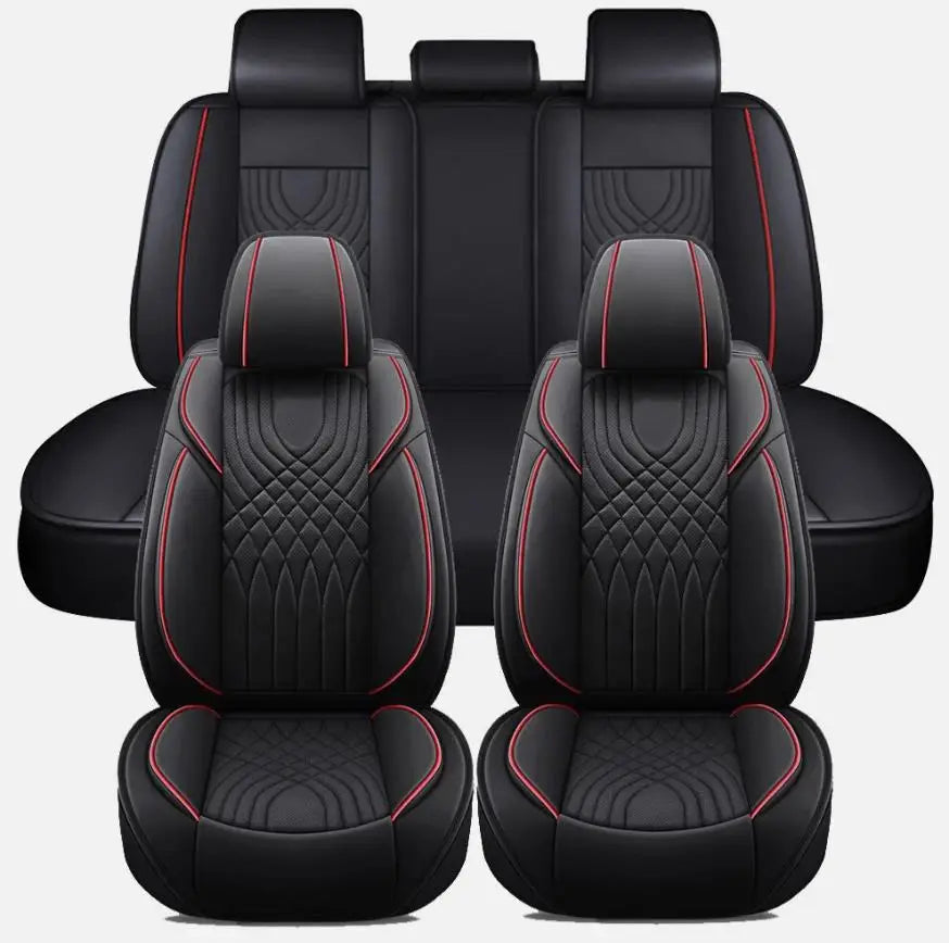 The Complete Set Of Car Interior Accessories For Car Seat Covers Is Suitable For Dodge Leather Car Seat Cover Protectors, 5-Seat Complete Front And Rear Cushions