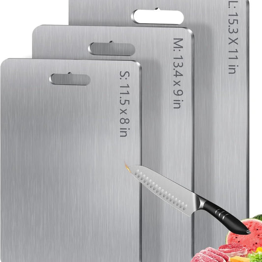 Stainless Steel Cutting Board 304 Double Sided Food Grade Portable