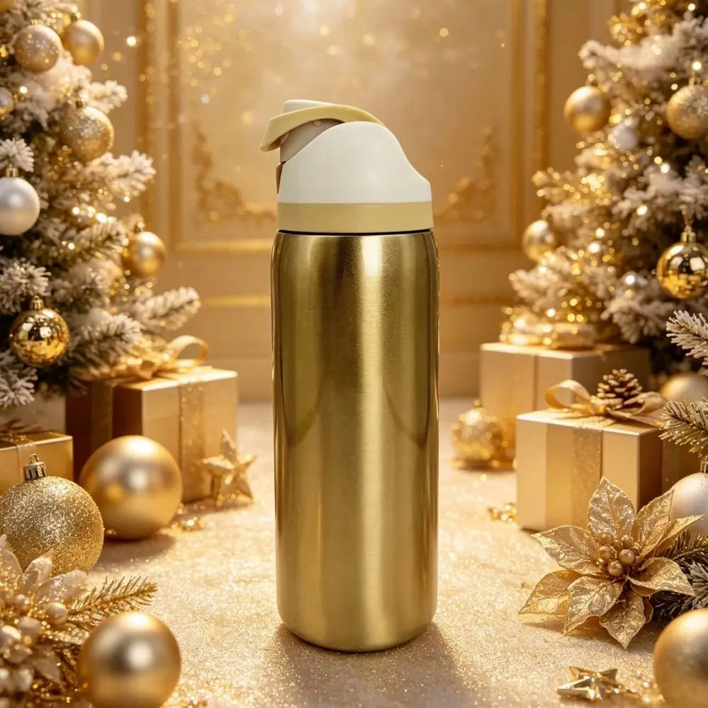 Stainless Steel Vacuum Flask With Straw Double Wall Thermal
