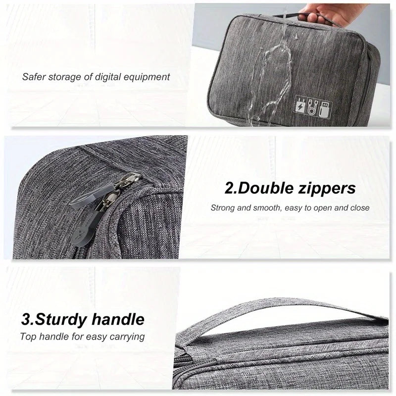 ATMDOGCN Travel Cable Organizer Bag Portable Electronics Storage Case